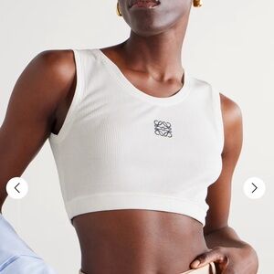 Loewe cropped tank top with logo